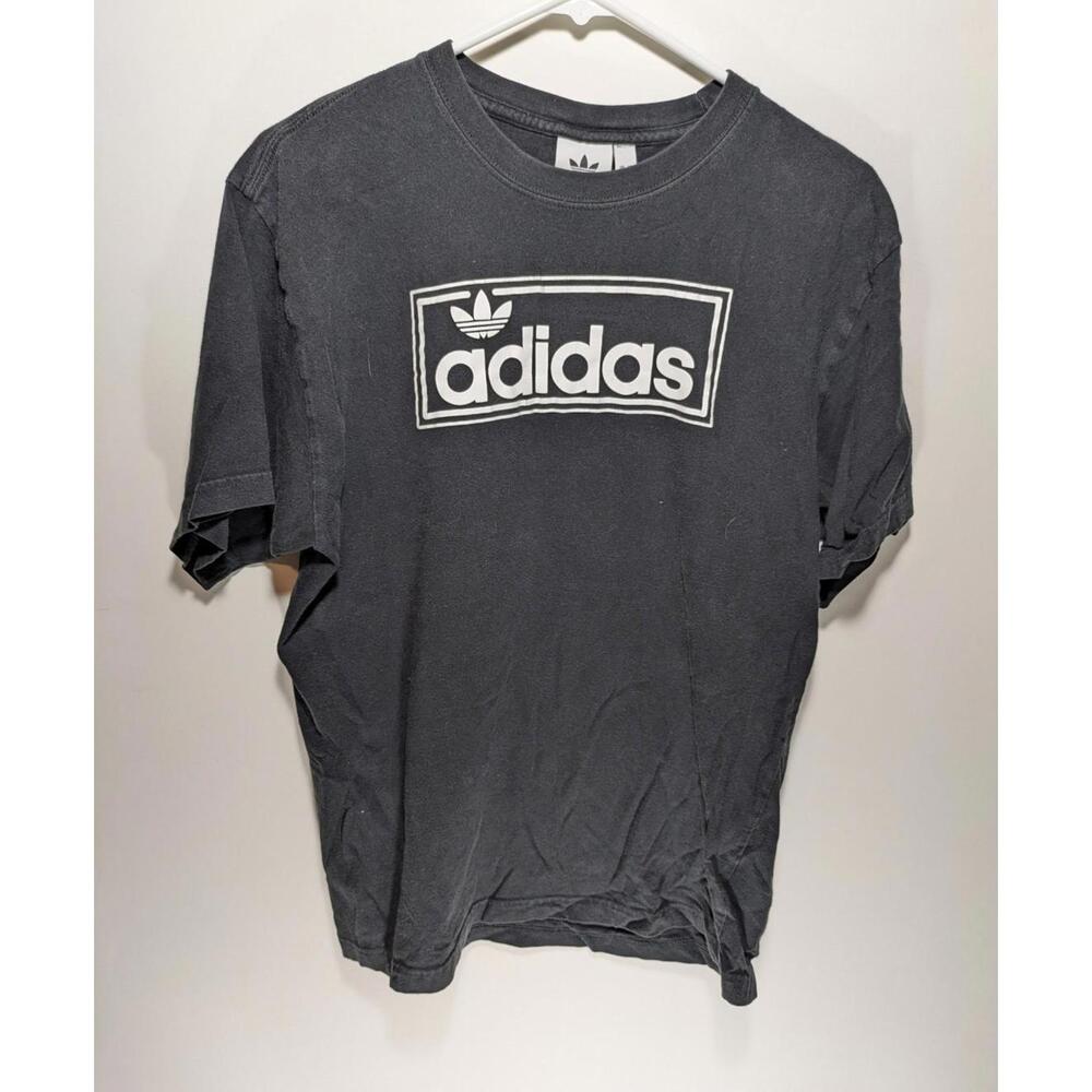 Mens Adidas Black Trefoil‎ Logo Short Sleeve T-Shirt RN# 88387 CA# 40312 Size L